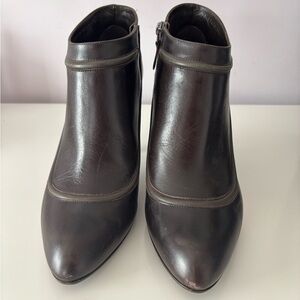 Salvatore Ferragamo Espresso Ankle Booties